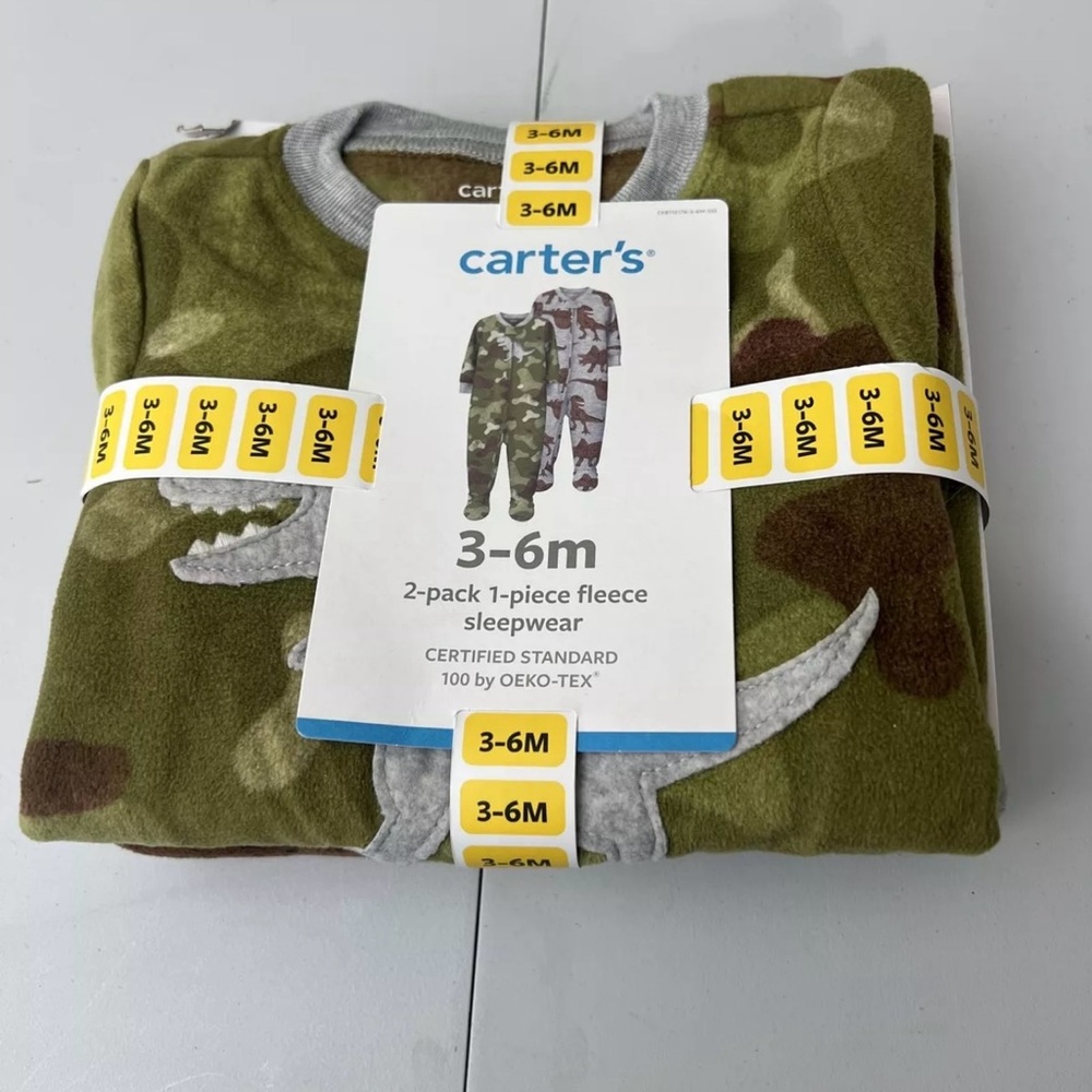 Carters 2-Pack 1-Piece Fleece
Sleepwear- 3-6m
